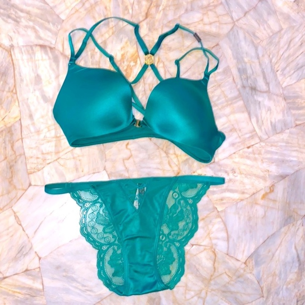 VS VERY SEXY So‎ Obsessed Push-Up Bra 32C Clover Green Racerback